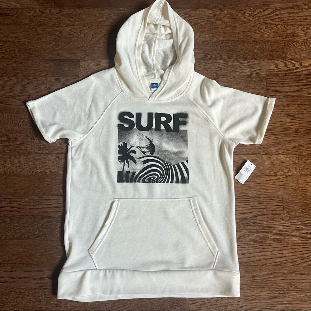 Kids Surf Graphic Short Sleeve Hoodie